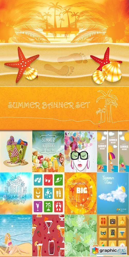 Summer holidays concept, 25xEPS