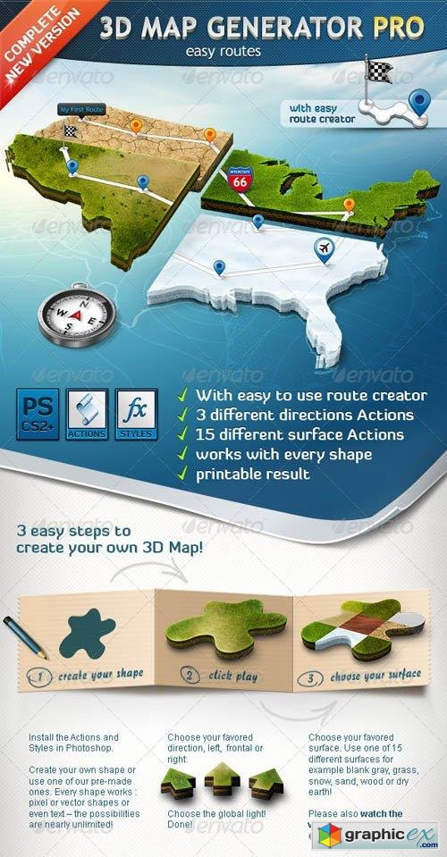 3D Map Generator Pro - Easy Routes