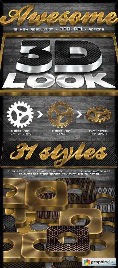 3d gold and silver generator photoshop actions free download