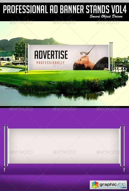 Ad Banner Stand Mockup vol 4