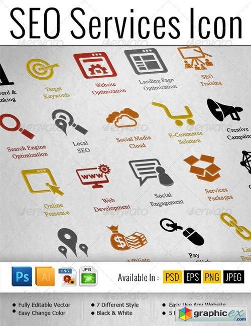 SEO Services Icons Pack