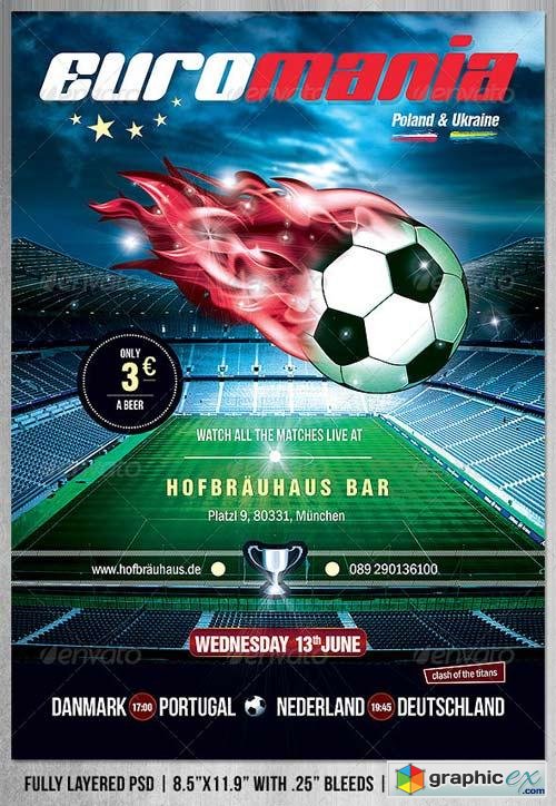 EuroMania Football (Soccer) Poster/Flyer