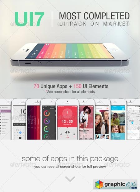 UI7 - Flat Bootstrap Mobile UI Phone App 7812363