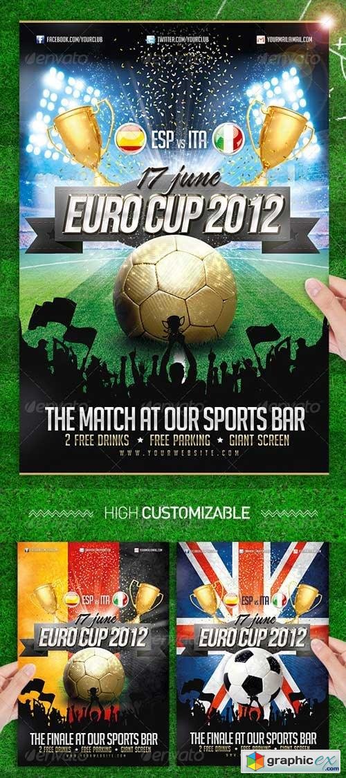 Euro Soccer Cup 2012 Flyer Template Football