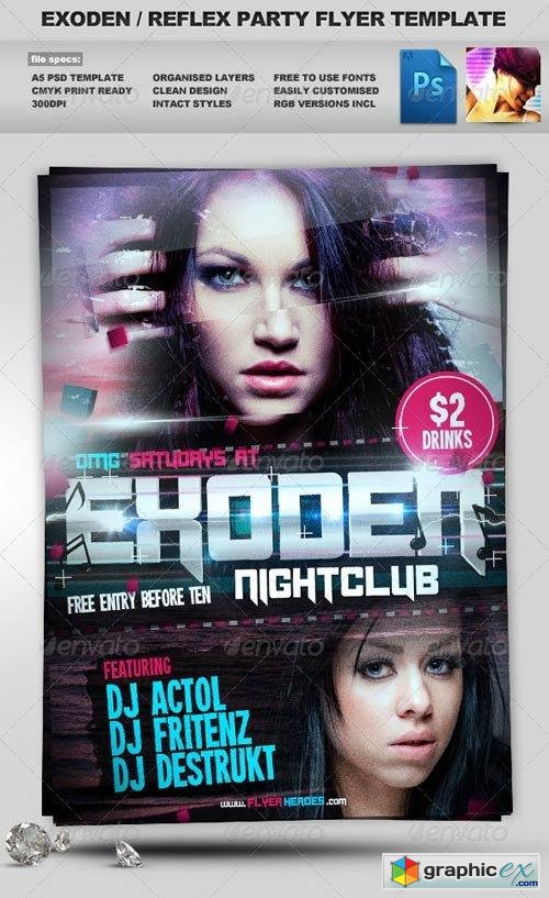 Exoden Nightclub Party Flyer Template