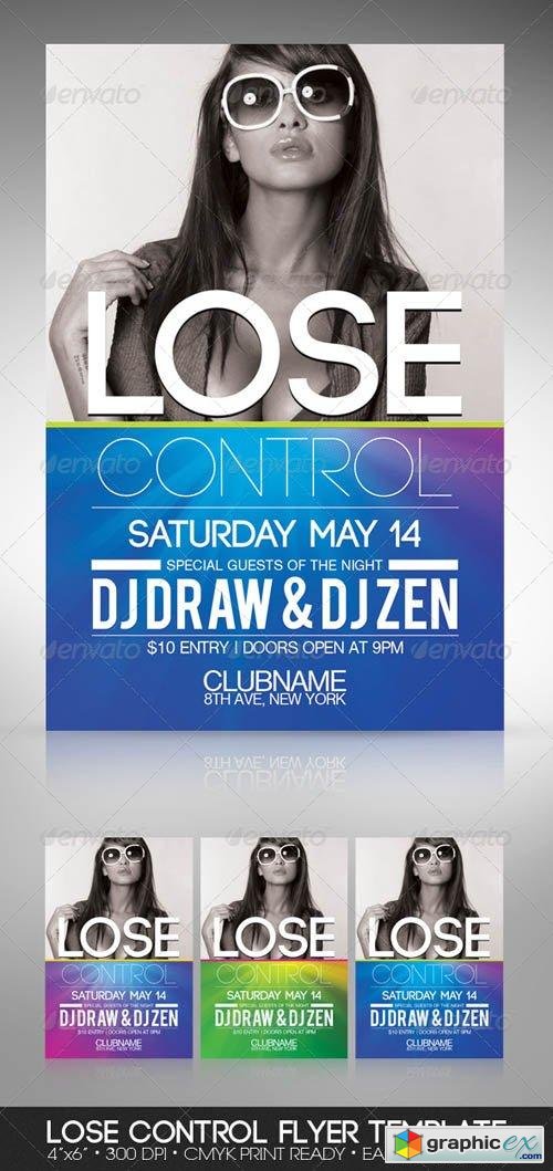 Lose Control Party Flyer