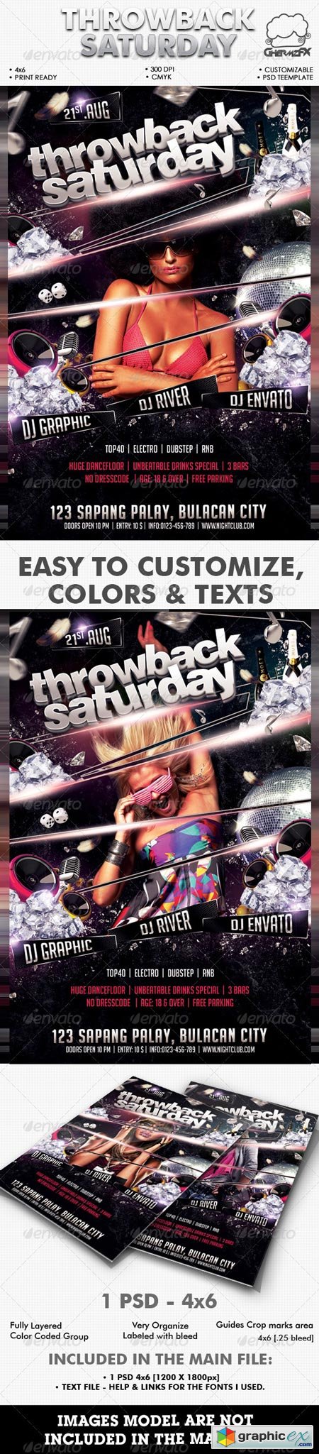 Throwback Saturday Flyer Template 2627695
