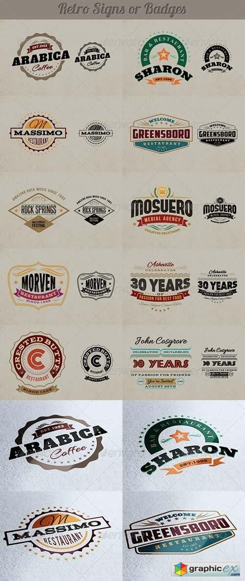 Retro Signs or Banners