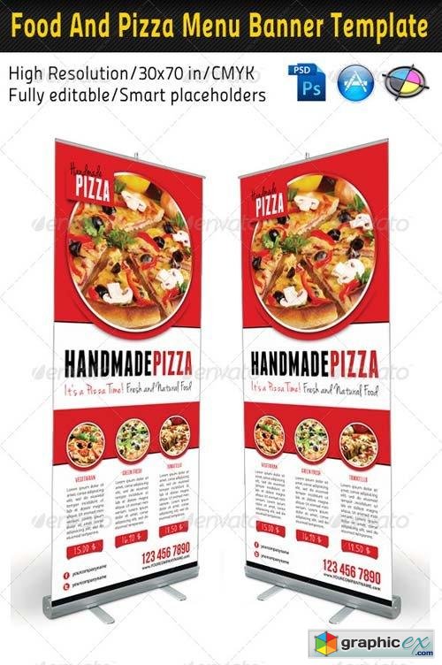 Food And Pizza Menu Banner Template 01