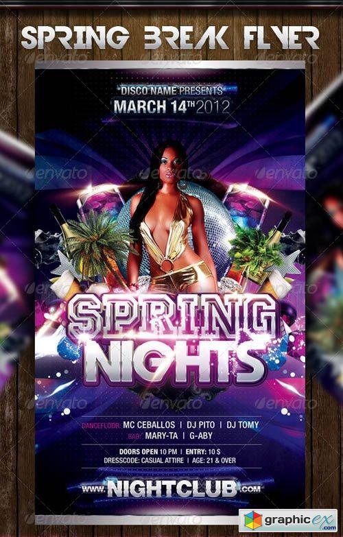 Spring Night Party Flyer