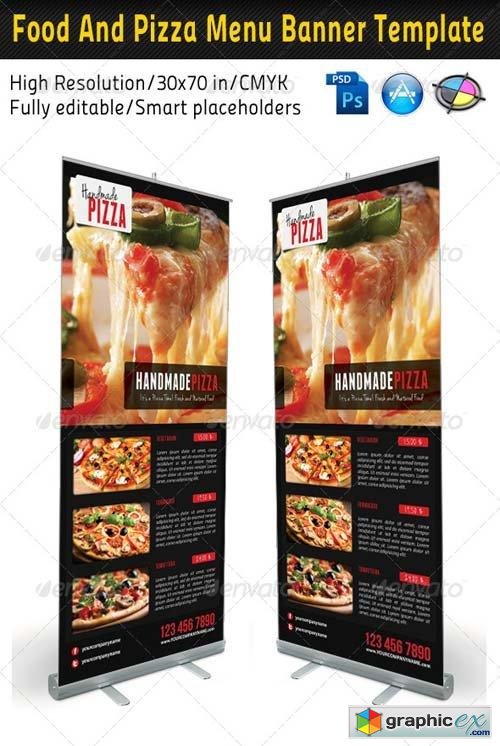 Food And Pizza Menu Banner Template 02