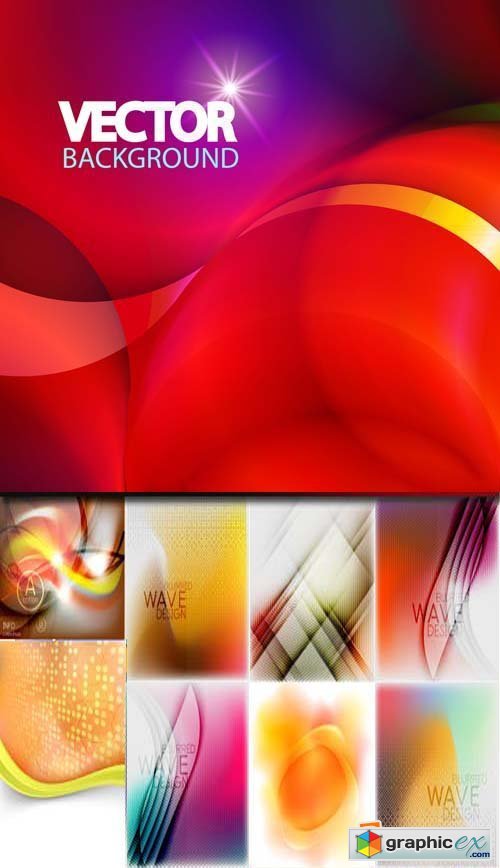 Abstract background with colorful waves, 25xEPS