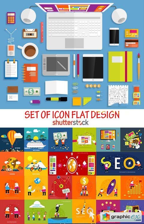 Amazing SS - Set of icons Flat Design, 25xEPS