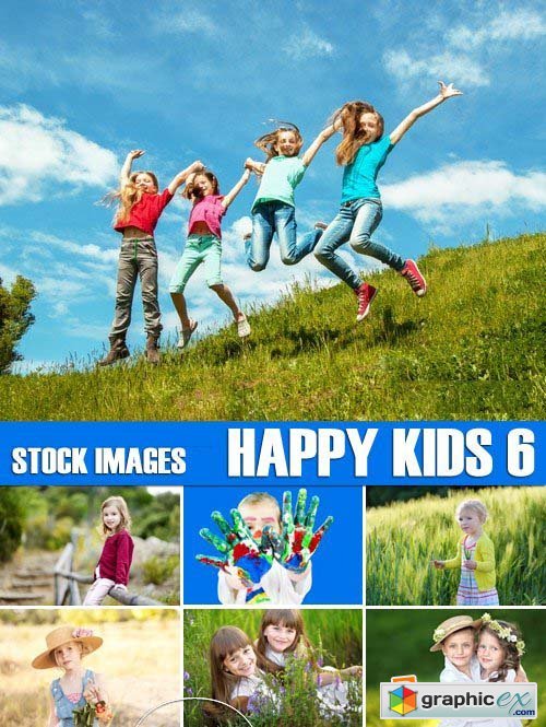 Stock Photos - Happy kids 6, 25xJPG
