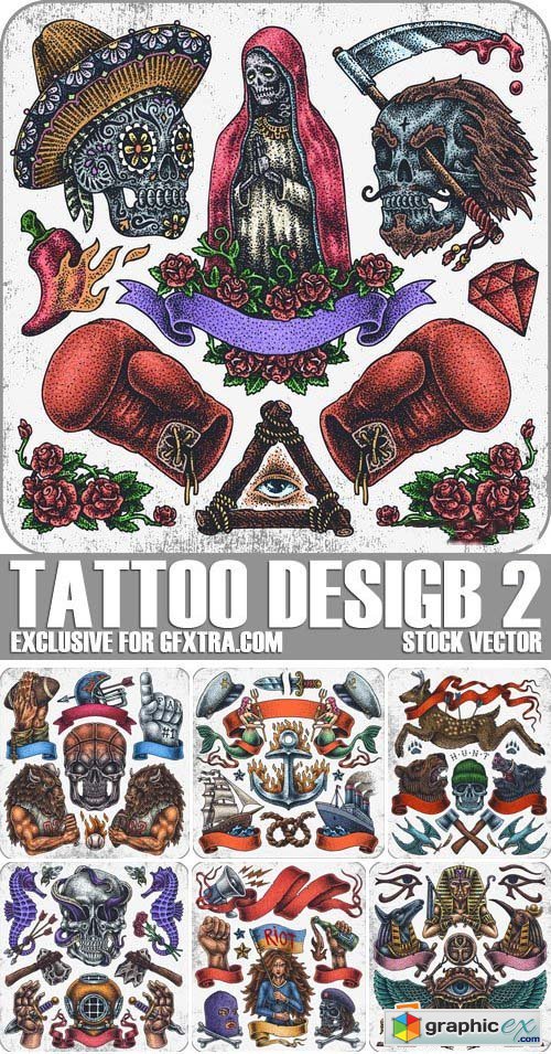 Stock Vectors - Tattoo design 2, 25xEPS