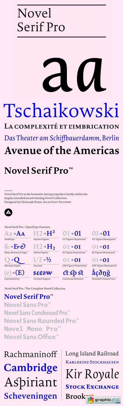 Novel Pro Font Family - 12 Fonts for $399