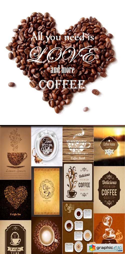 Coffee time concept, 25xEPS