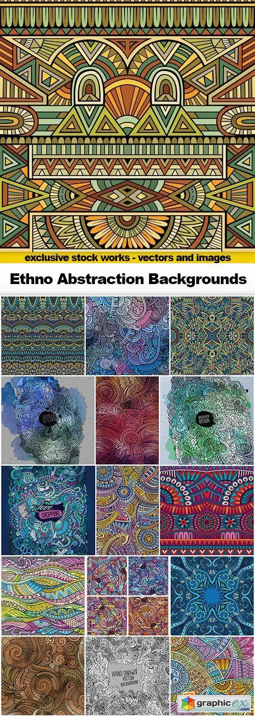 Ethno Abstraction Backgrounds - 25x EPS