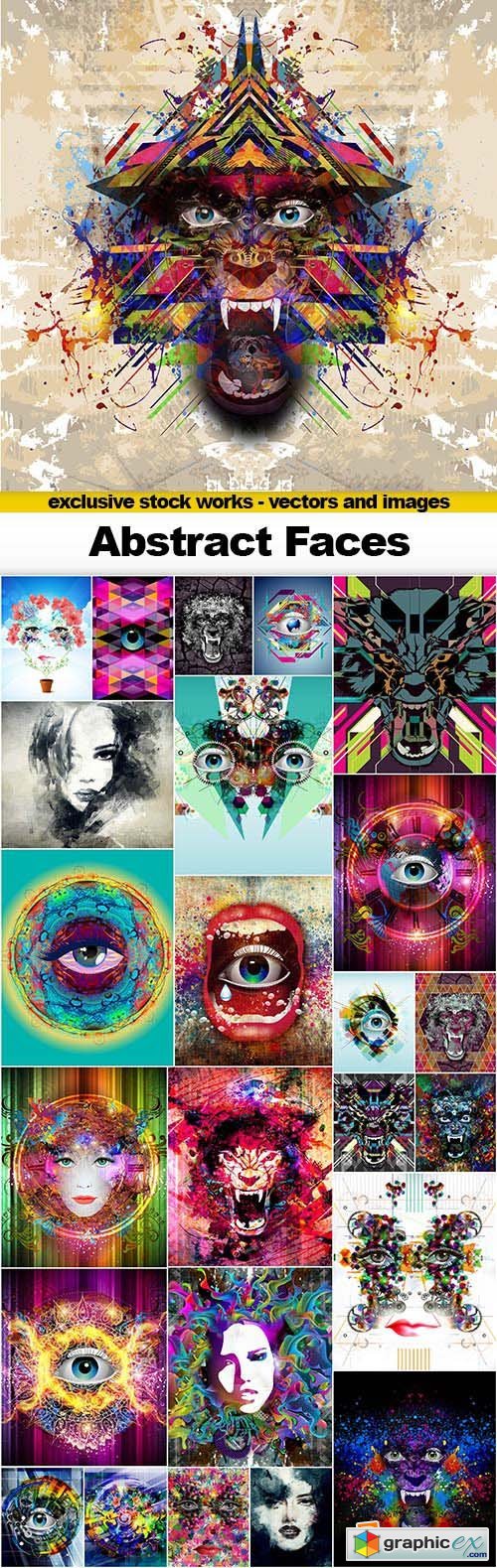 Abstract Faces - 25x JPEGs