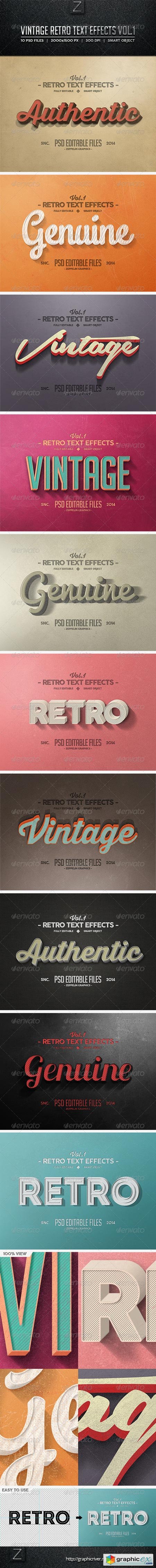 Vintage Text Effects Vol.1 8286248