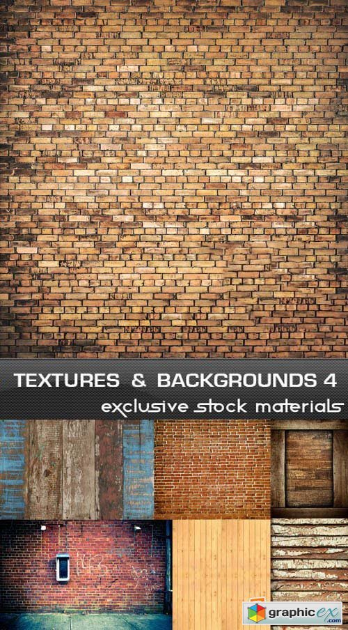 Textures & Backgrounds 4, 25xJPG