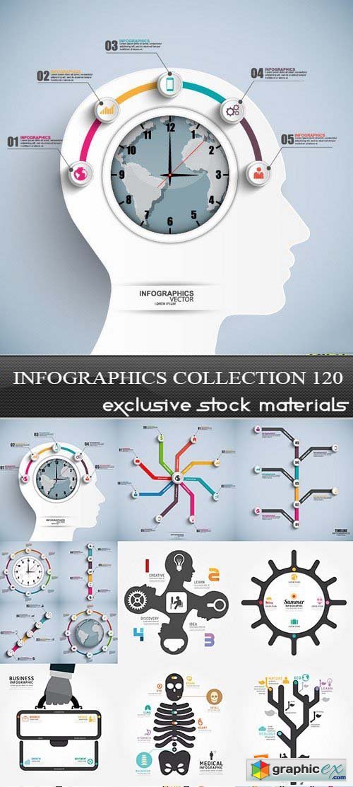 Collection of infographics vol.120, 25xEPS