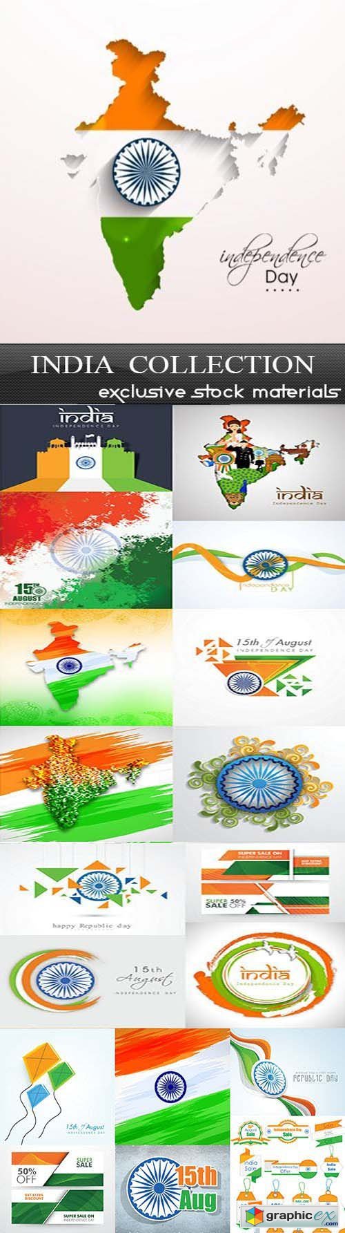 India Collection - Independence Day, 25xEPS