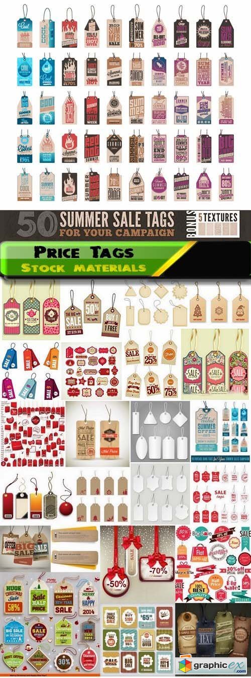 Price Tags Template Design Sale concept 25xEPS