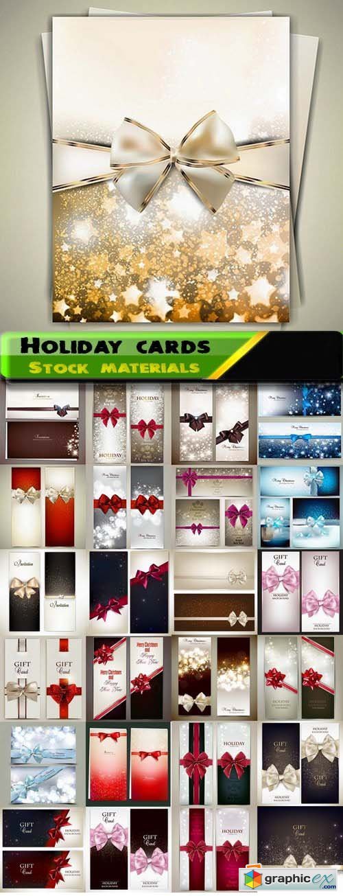Holiday card template design in vector 25xEPS