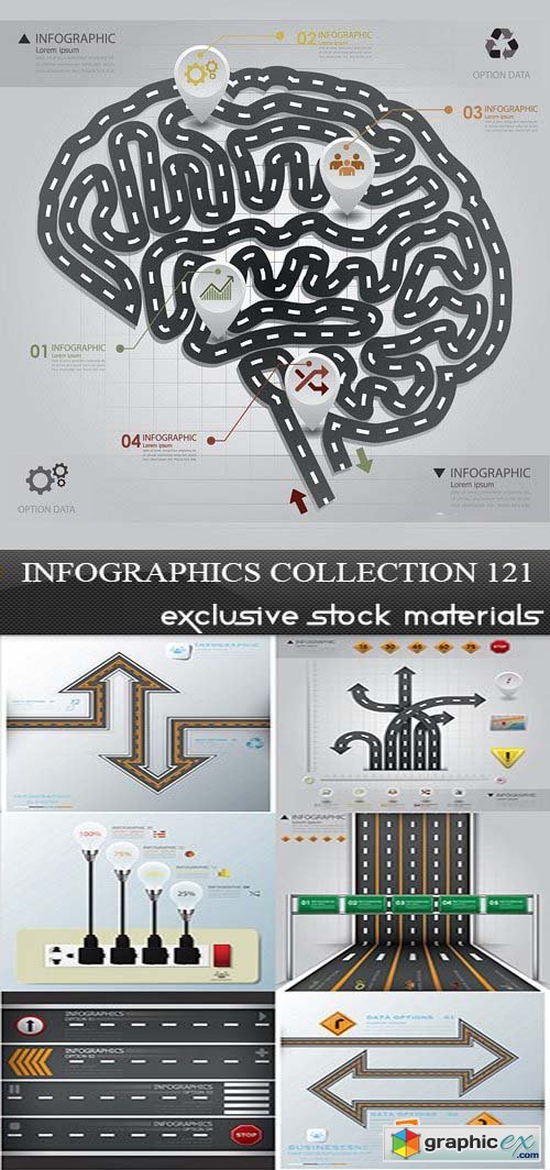 Collection of infographics vol.121, 25xEPS