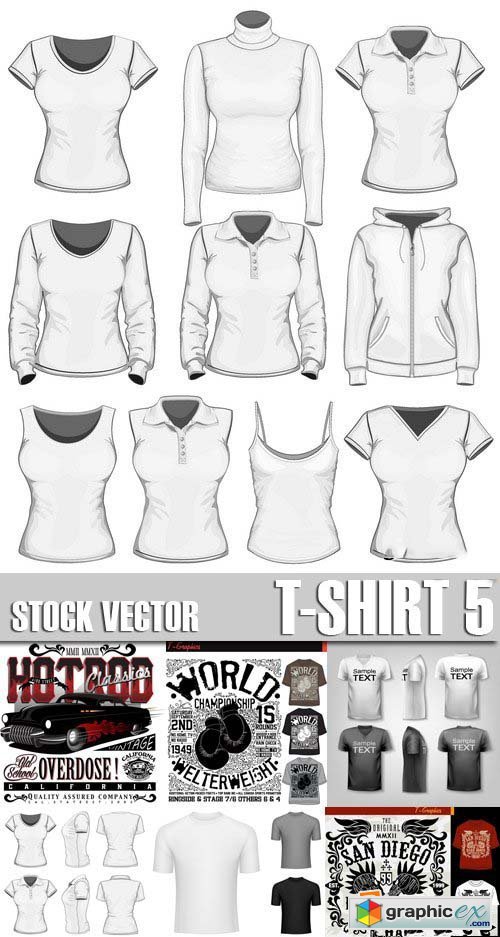 Stock Vectors - T-shirt 5, 25xEPS