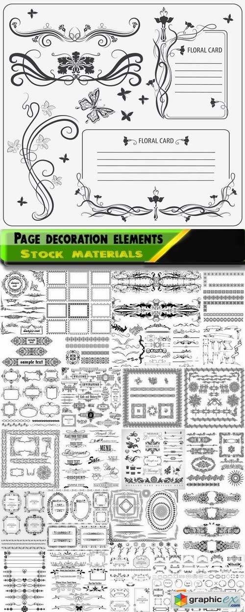 Different template patterns for page decoration 4 25xEPS