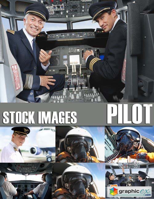 Stock Photos - Pilot, 25xJPG