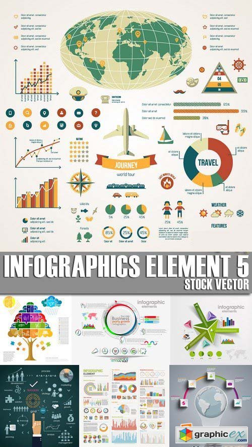 Stock Vectors - Infographics element 5, 25xEPS