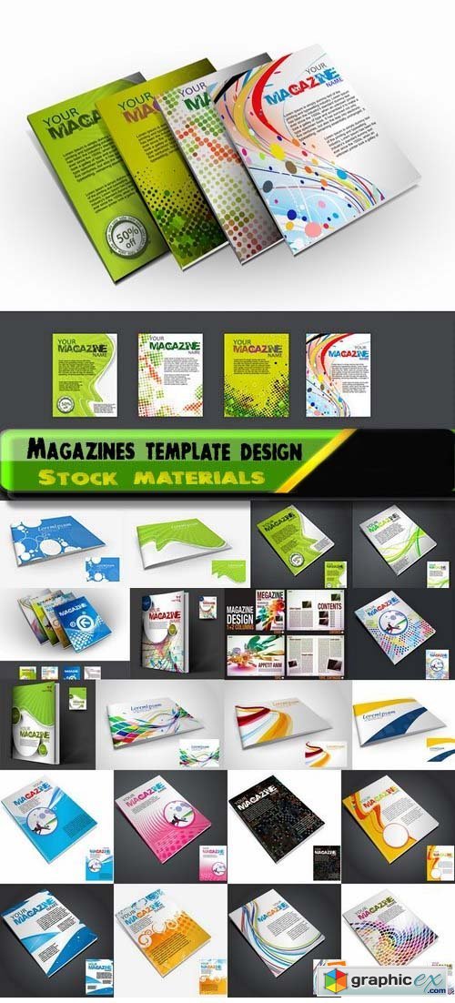 Magazines template design in vector 25xEPS