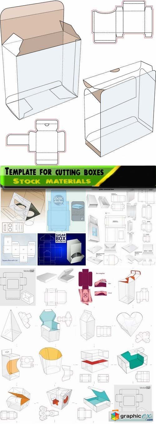 Template for cutting boxes 2 25xEPS