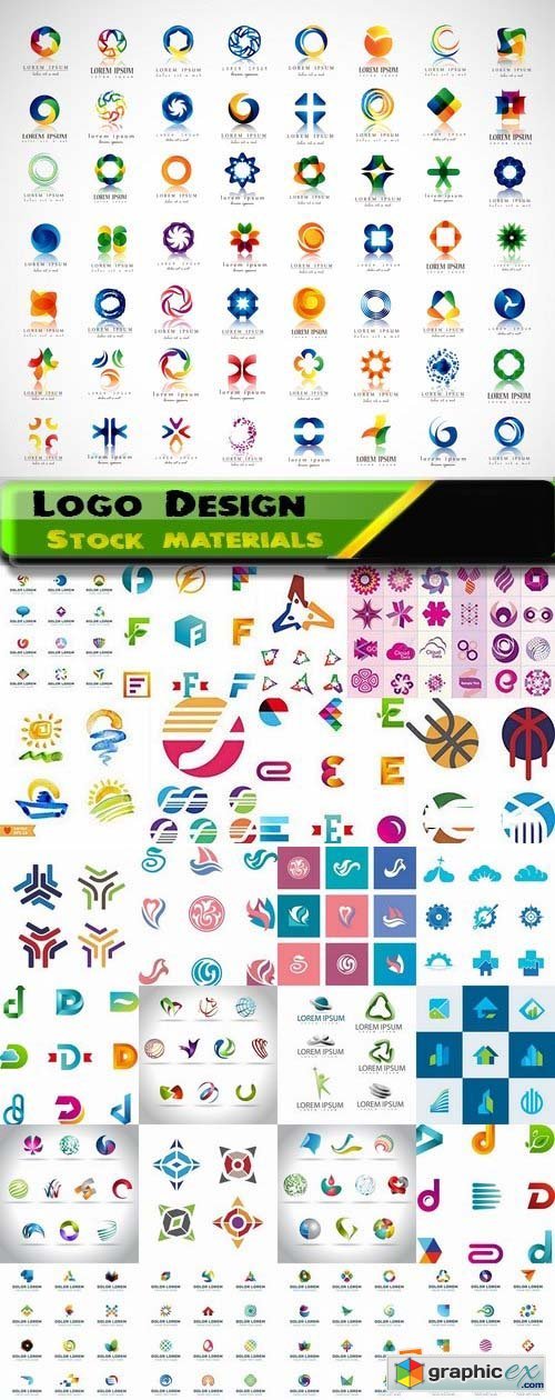 Logo Design in vector Set from stock 24 25xEPS