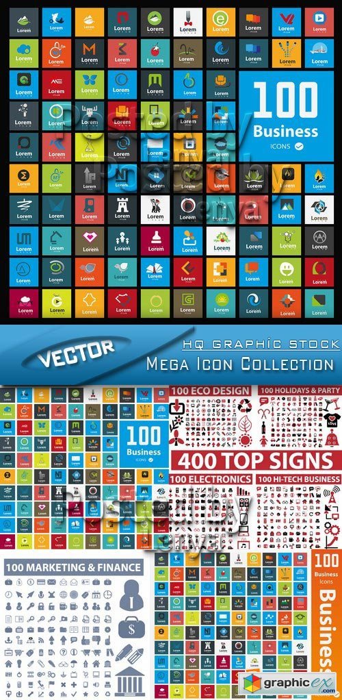 Stock Vector - Mega Icon Collection vector