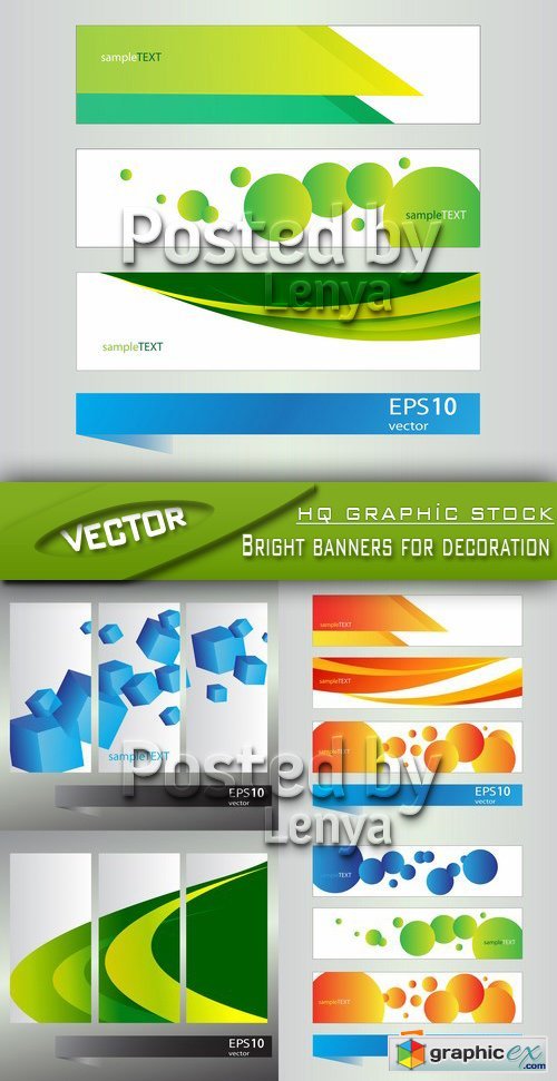 Stock Vector - Bright banners for decoration