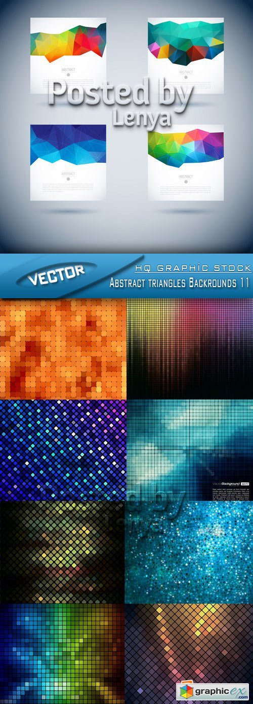 Stock Vector - Abstract triangles Backrounds 11
