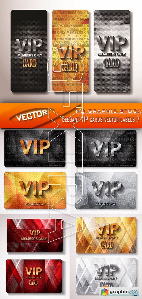 Stock Vector - Elegant VIP cards vector labels 7