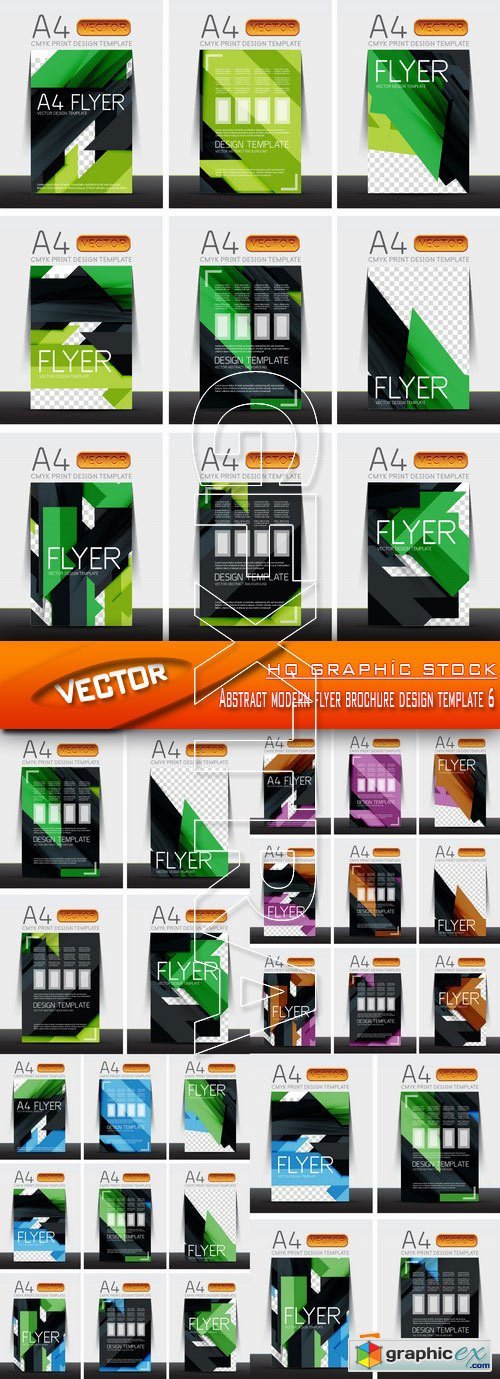 Stock Vector - Abstract modern flyer brochure design template 6