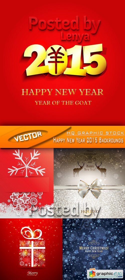 Stock Vector - Happy New Year 2015 Backrounds