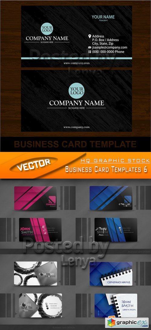 Stock Vector - Business Card Templates 6