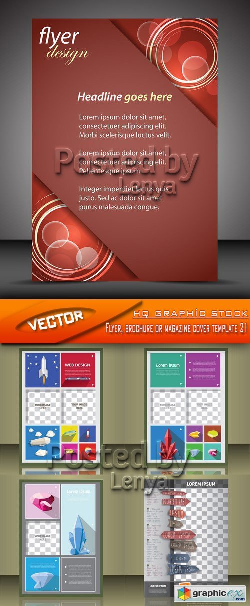 Stock Vector - Flyer, brochure or magazine cover template 21