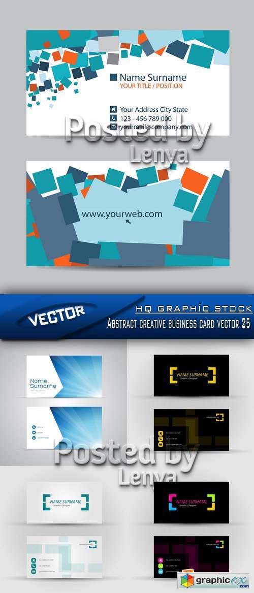 Stock Vector - Abstract creative business card vector 25