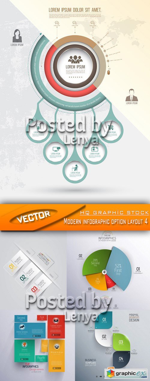 Stock Vector - Modern infographic option layout 4