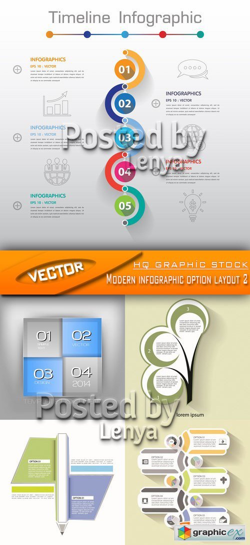 Stock Vector - Modern infographic option layout 2