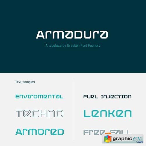 Armadura Font Family - 6 Fonts $90