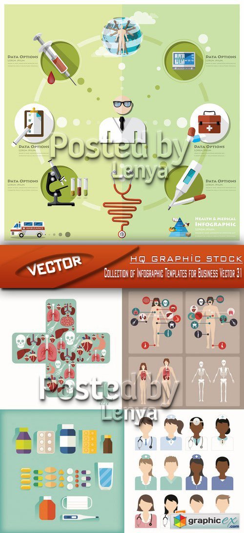 Stock Vector - Collection of Infographic Templates for Business Vector 31